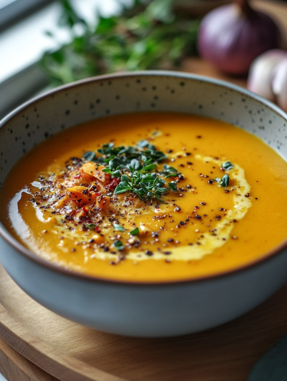 Butternut curry and coconut velvet soup yum