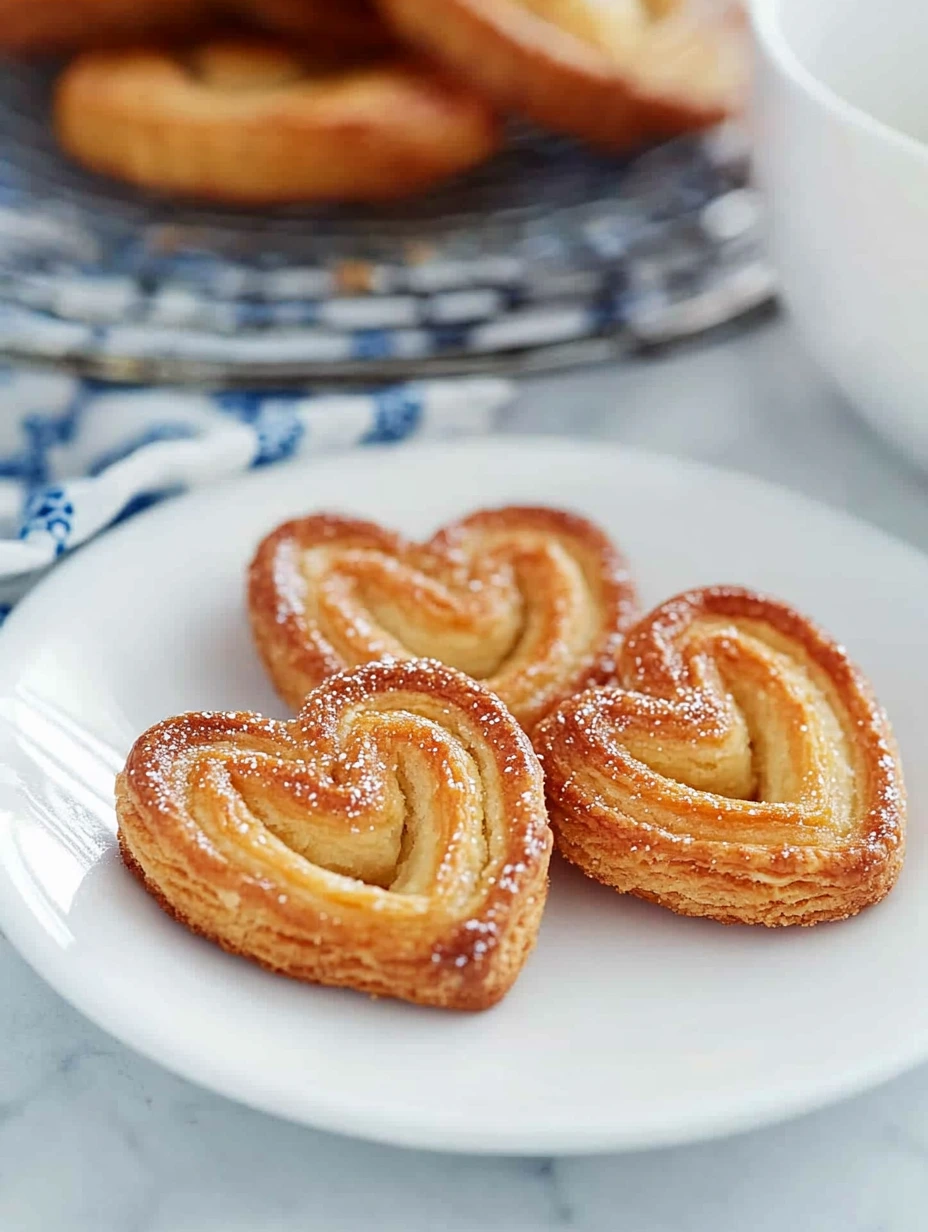 Sweet flaky palmier cookies