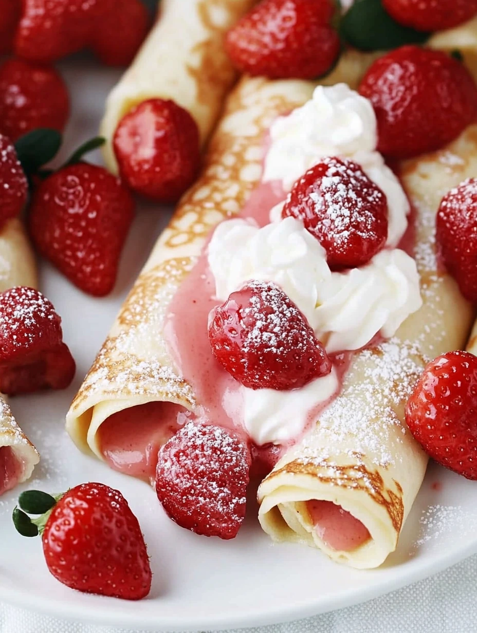 Strawberry crepes