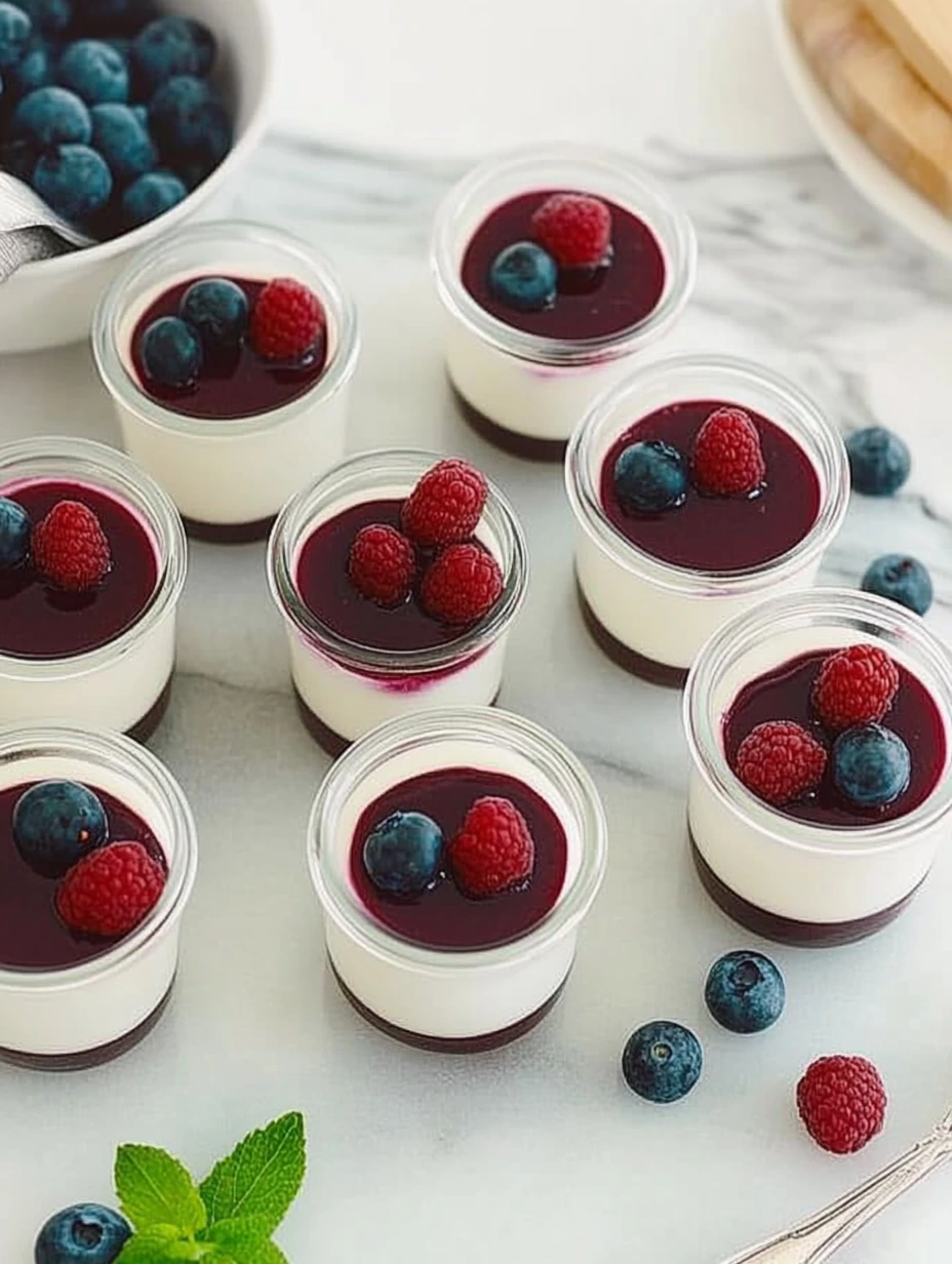 Panna cotta with red berries
