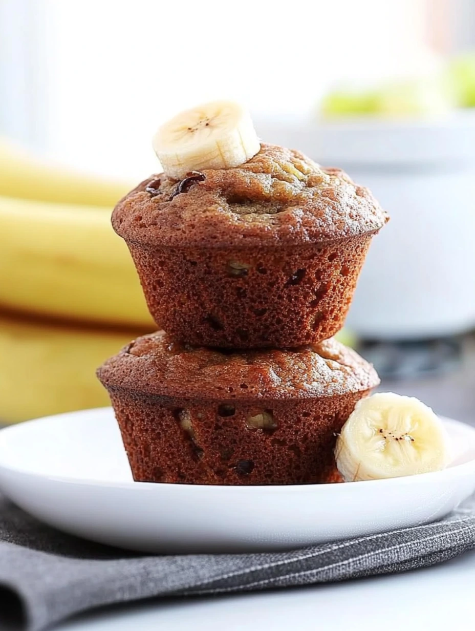 Soft banana muffins