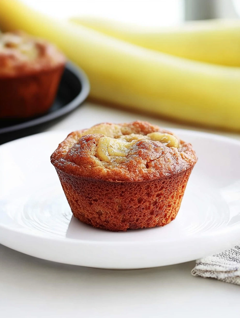 A soft banana muffin