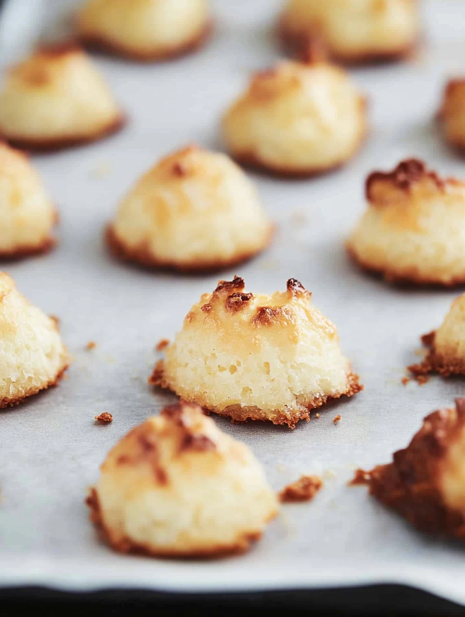 freshly baked coconut macaroons