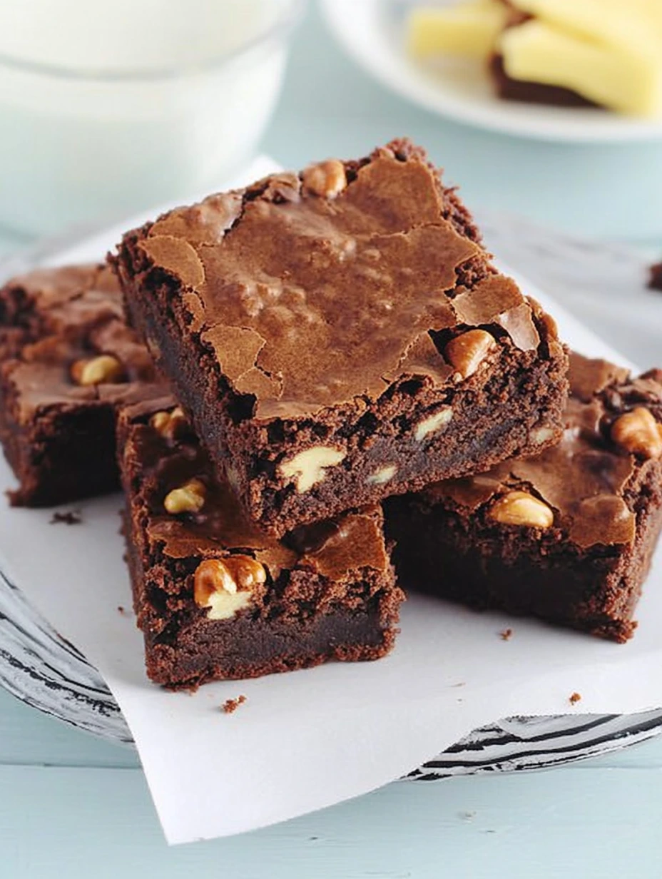 Soft walnut brownies, simple method