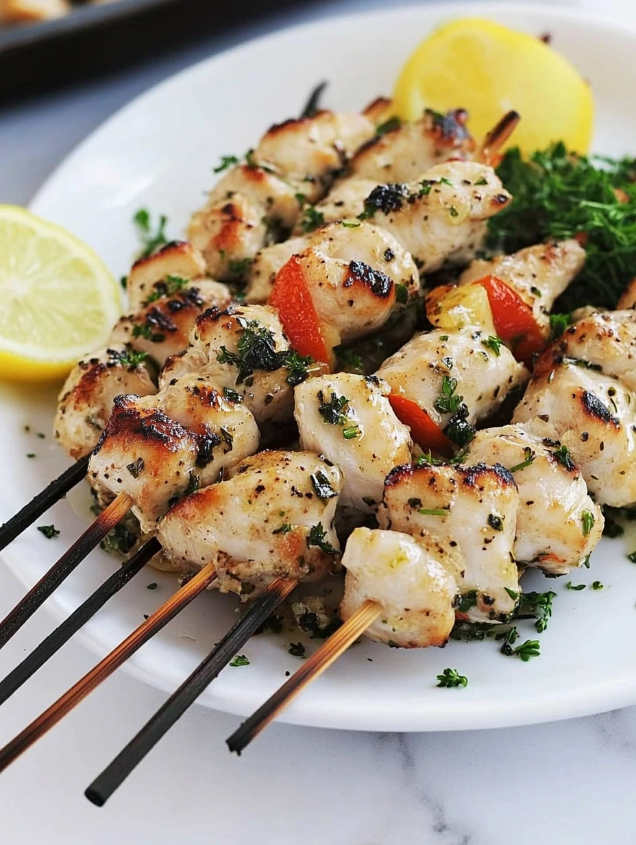 Delicious chicken skewers