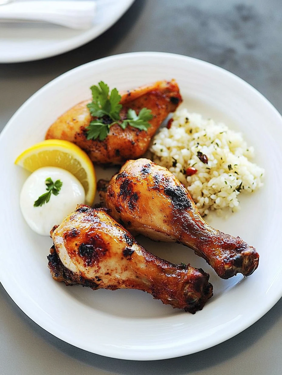 Marinated chicken drumsticks