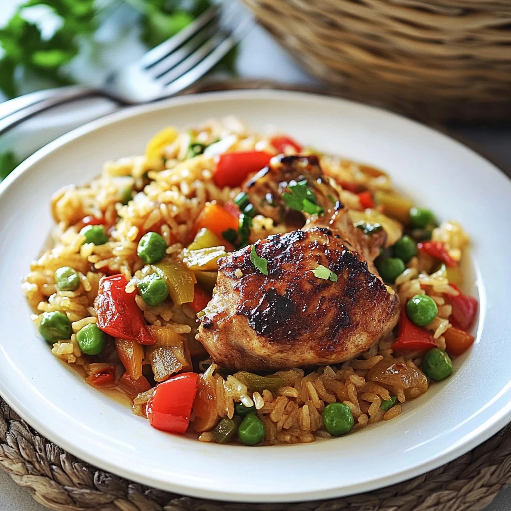 Chicken and rice with veggies