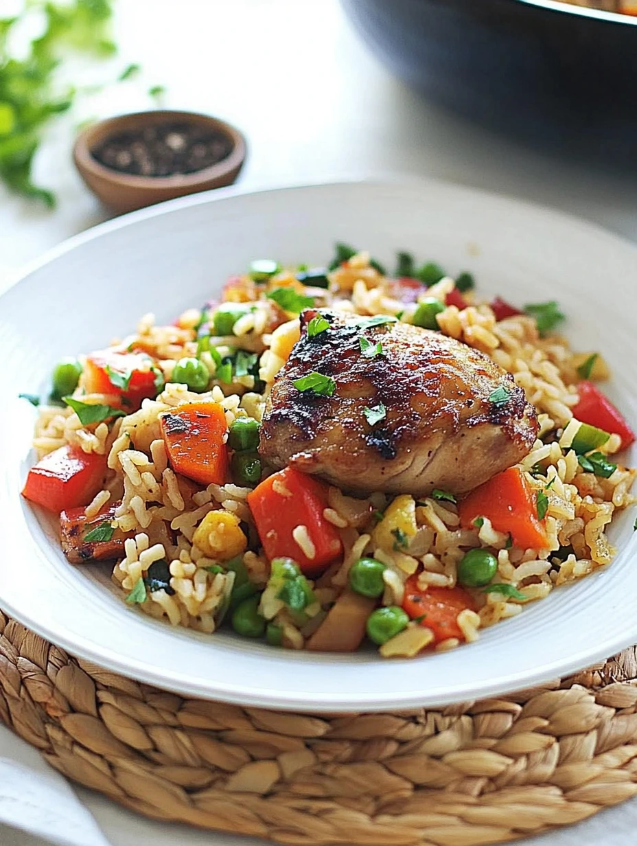 Chicken rice with vegetables