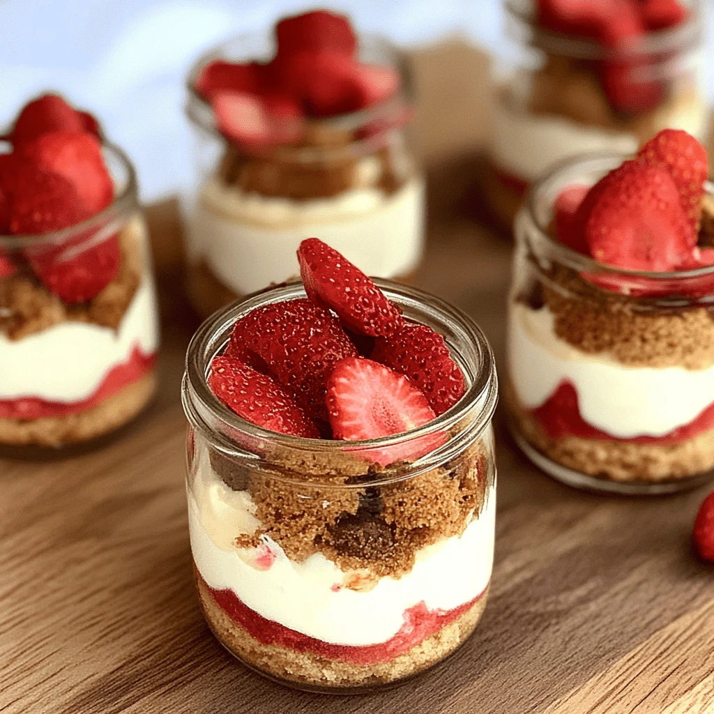 Strawberry tiramisu in glasses
