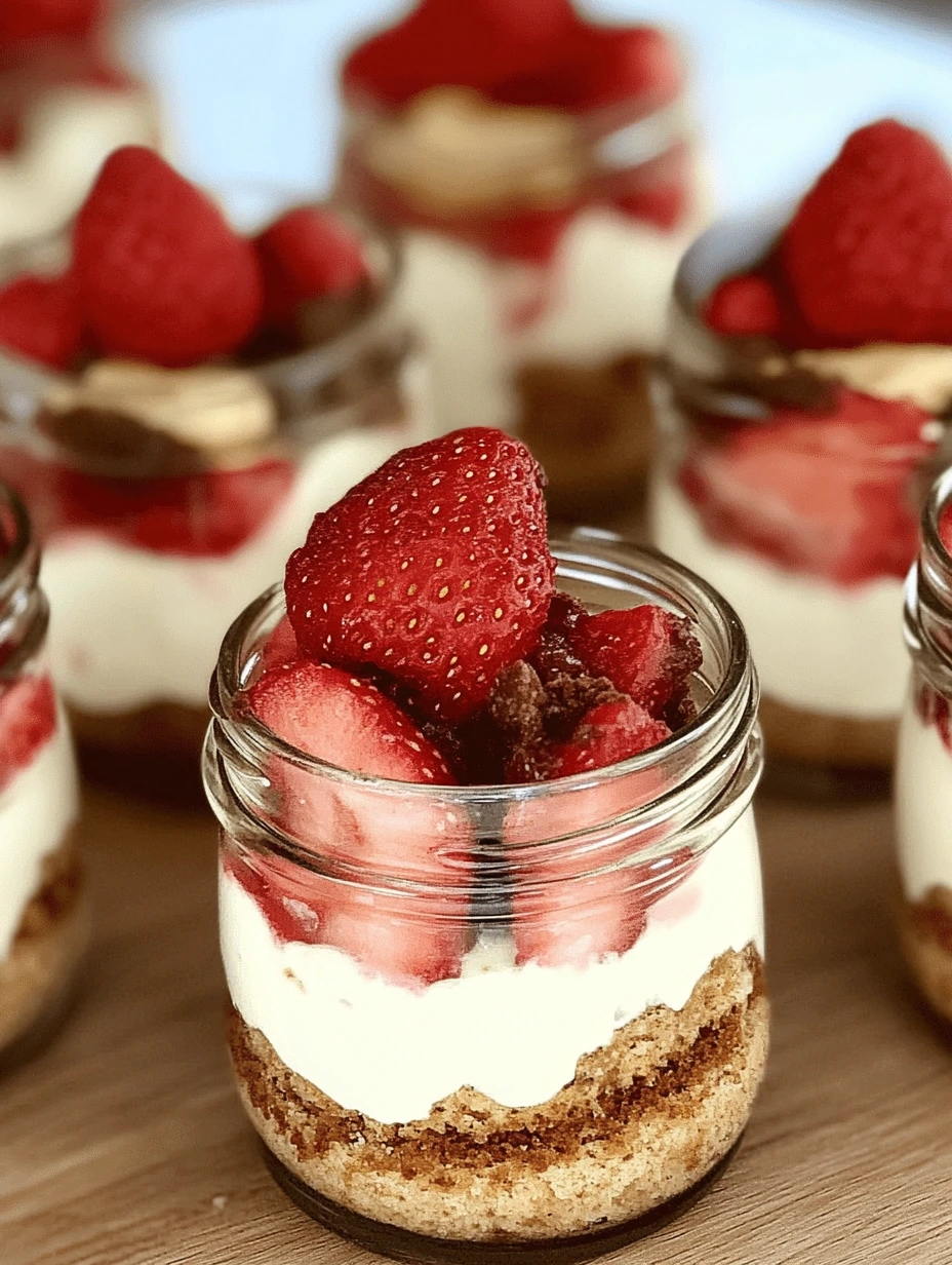 Strawberry speculoos tiramisu served in glass cups