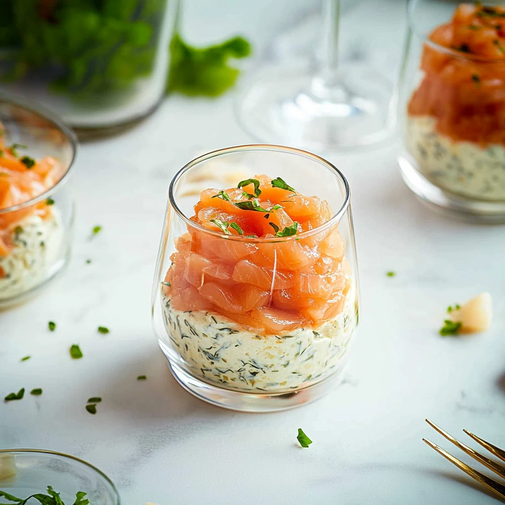 Smoked salmon glass dish