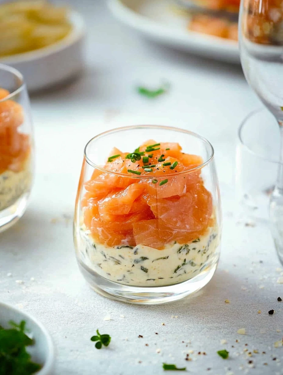 Basic smoked salmon cup