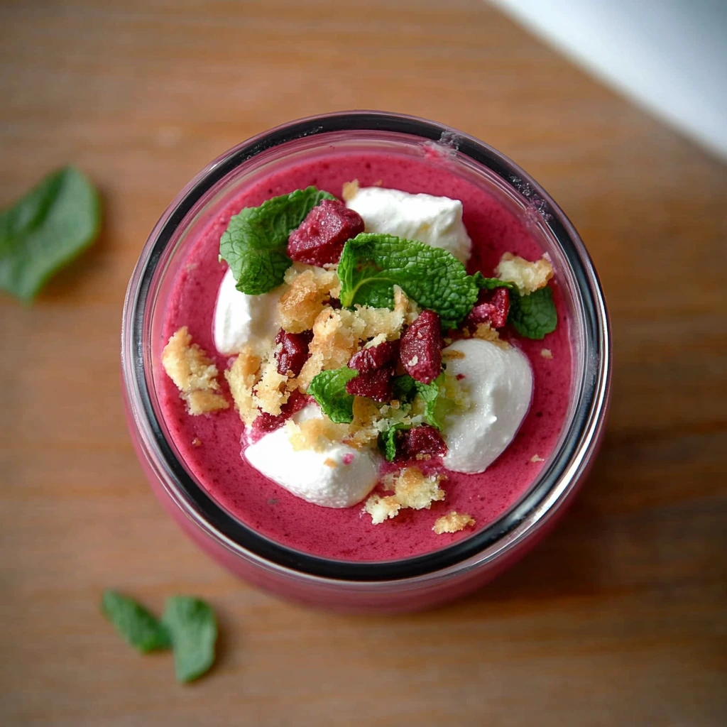 Bright beet mousse