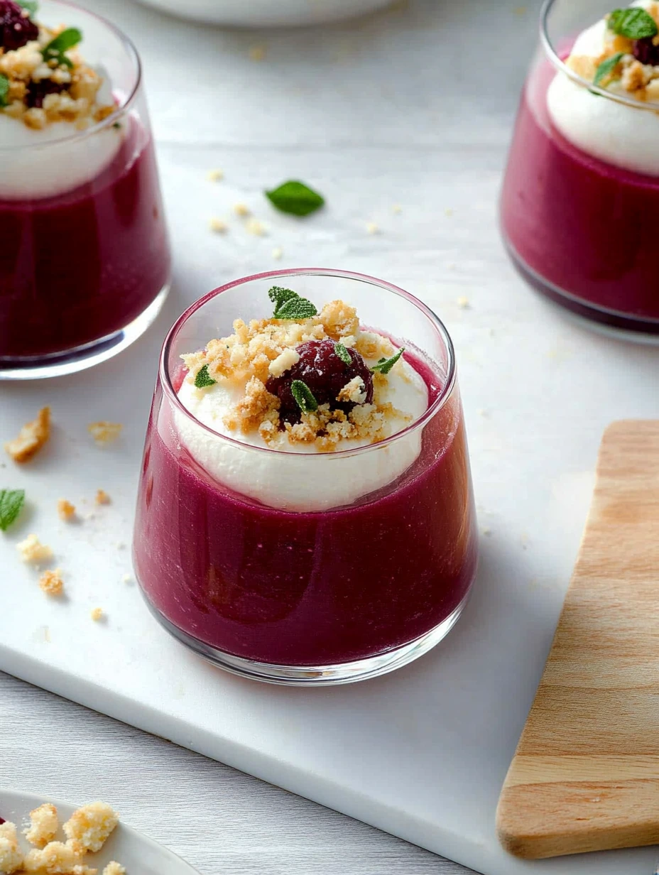 Beet goat cheese mousse