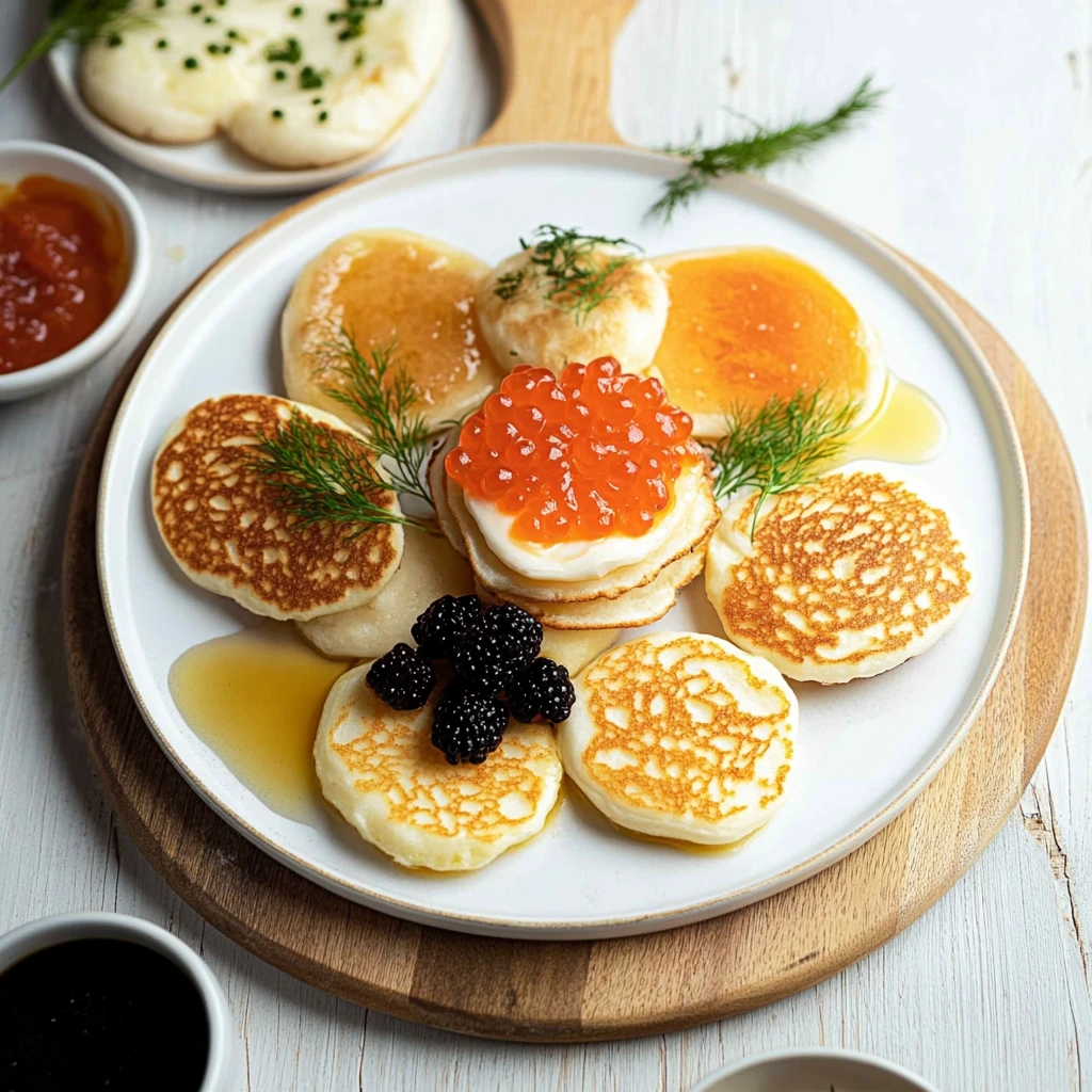 Soft homemade blinis