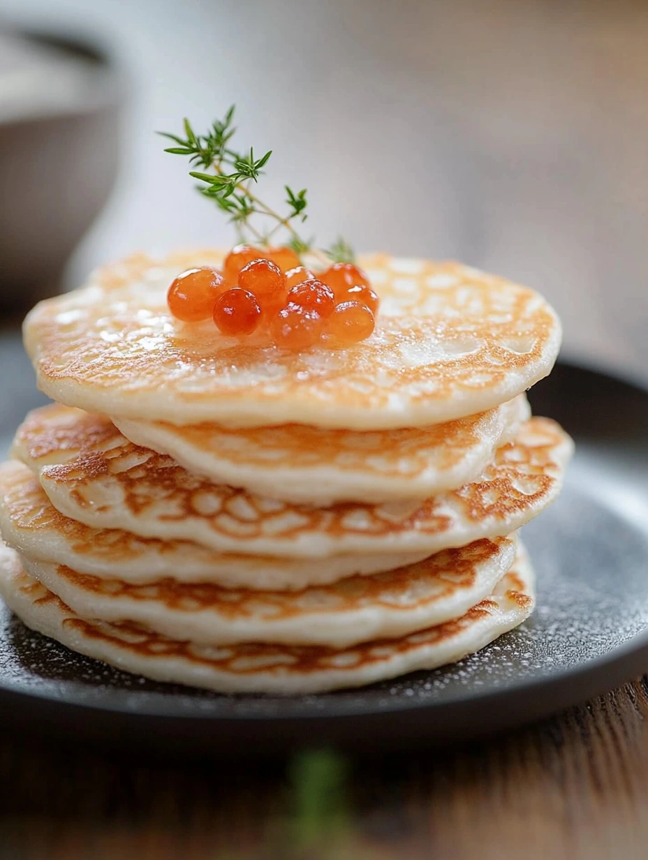 Plain homemade blinis
