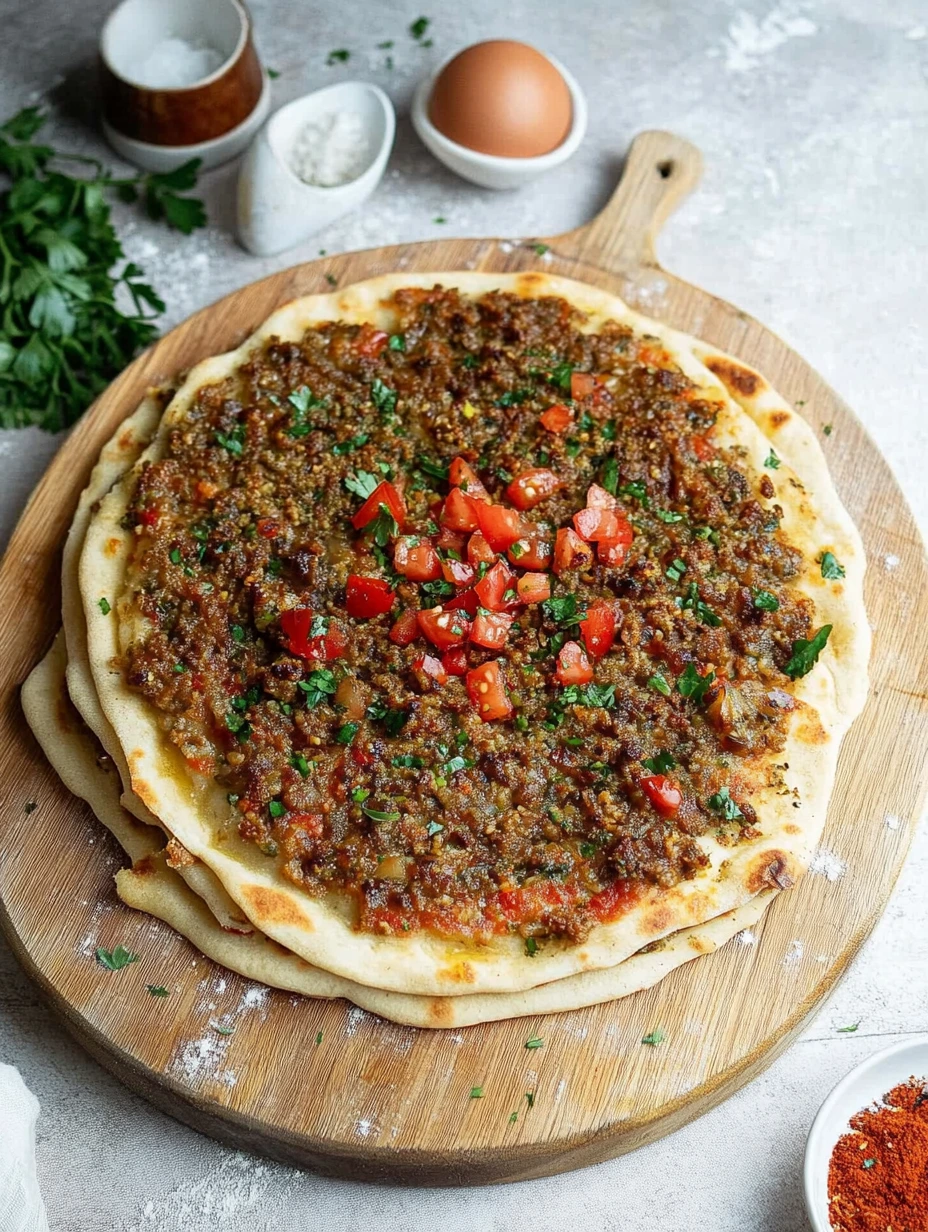 Turkish Lahmacun flatbread