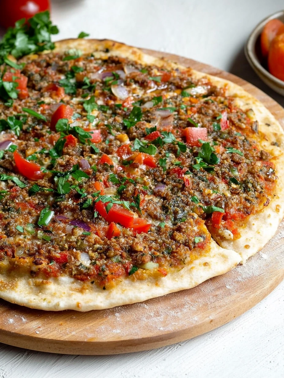 Turkish Lahmacun flatbread