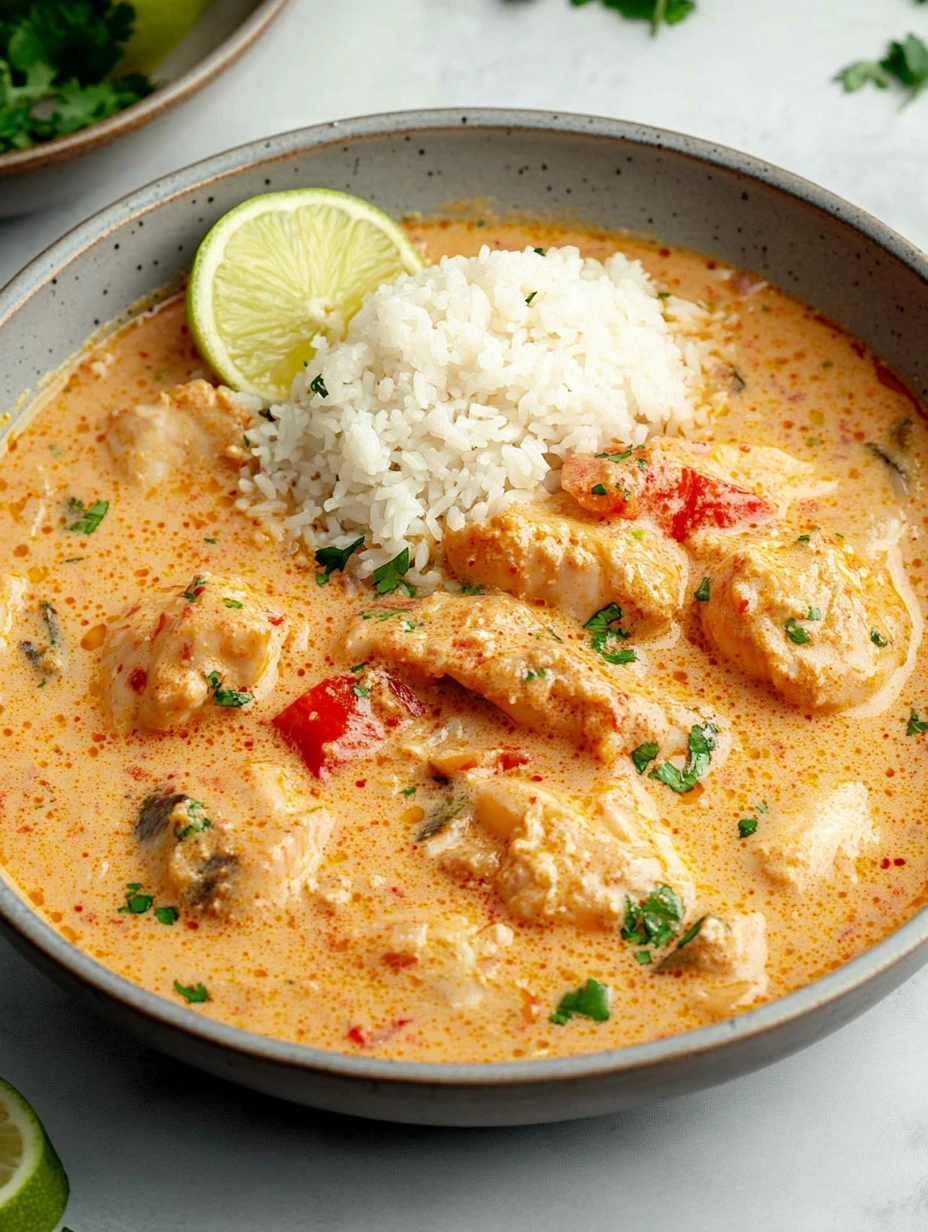Serving fish curry