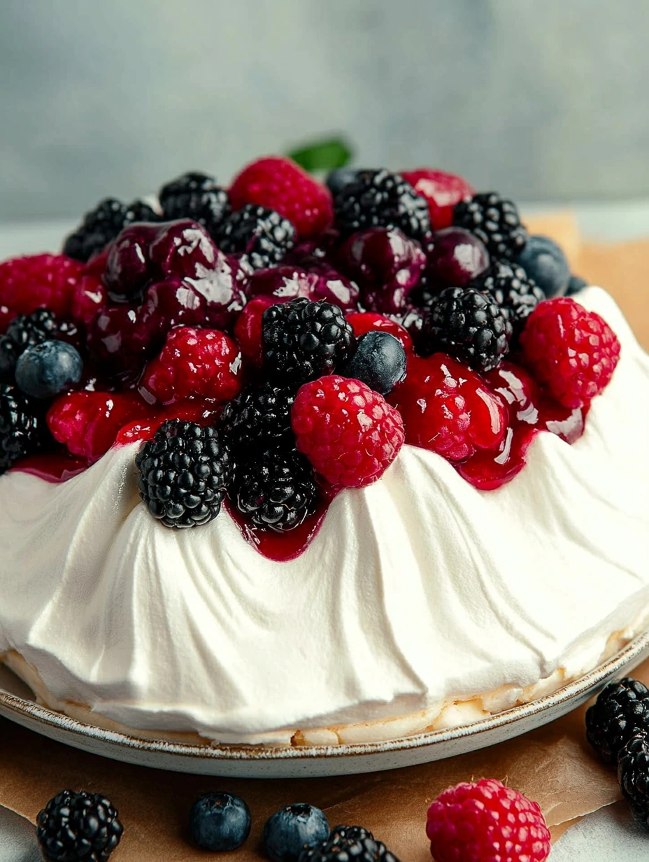 Red berry pavlova tips