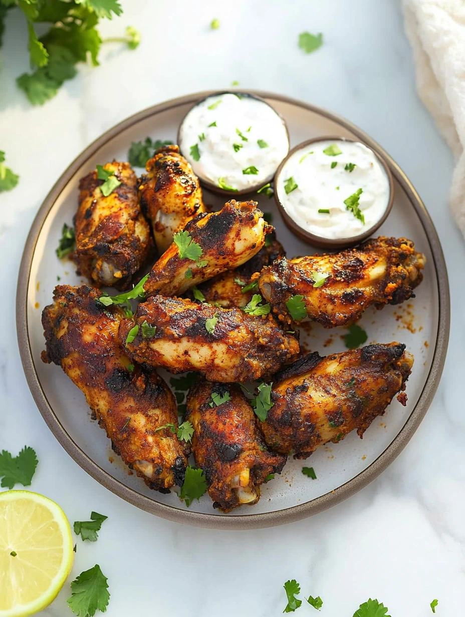 Indian tandoori chicken wings