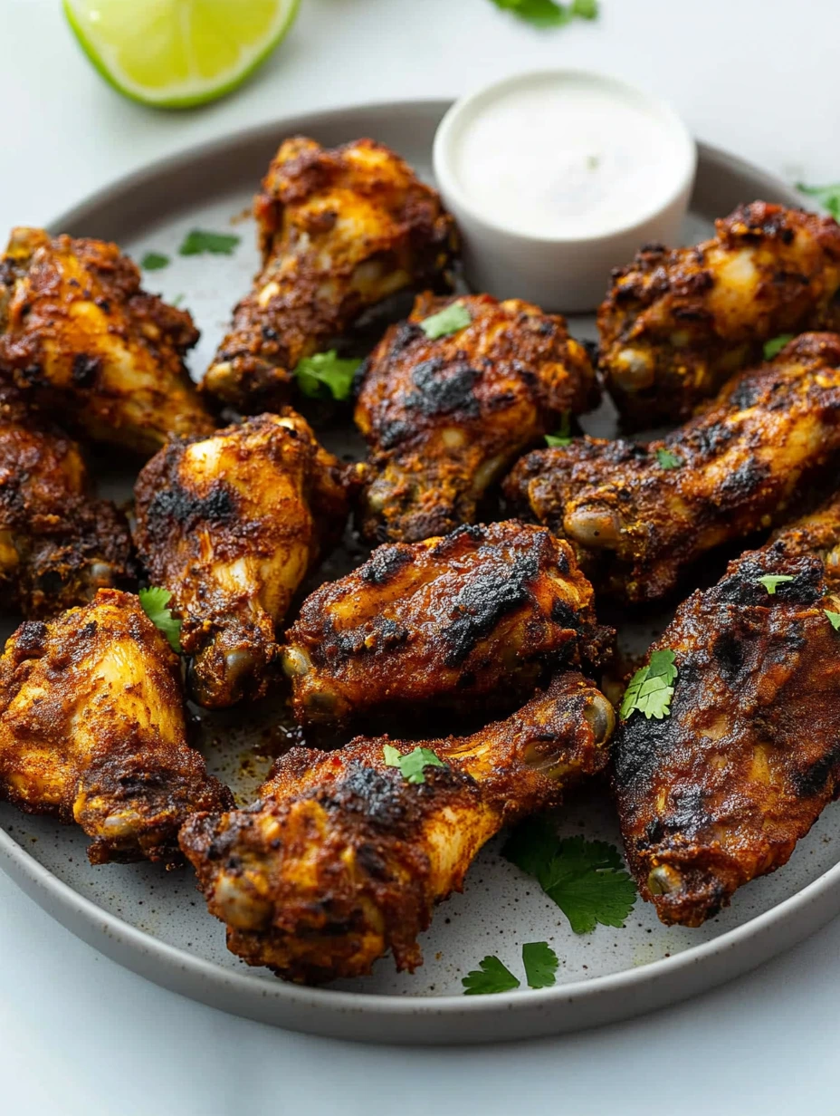 Delicious tandoori chicken wings