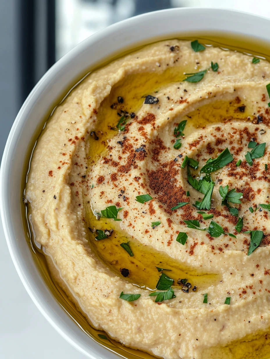Tasty homemade Lebanese hummus