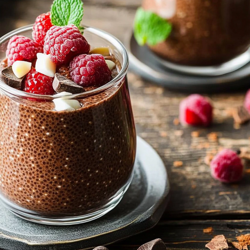 Rich chocolate chia pudding