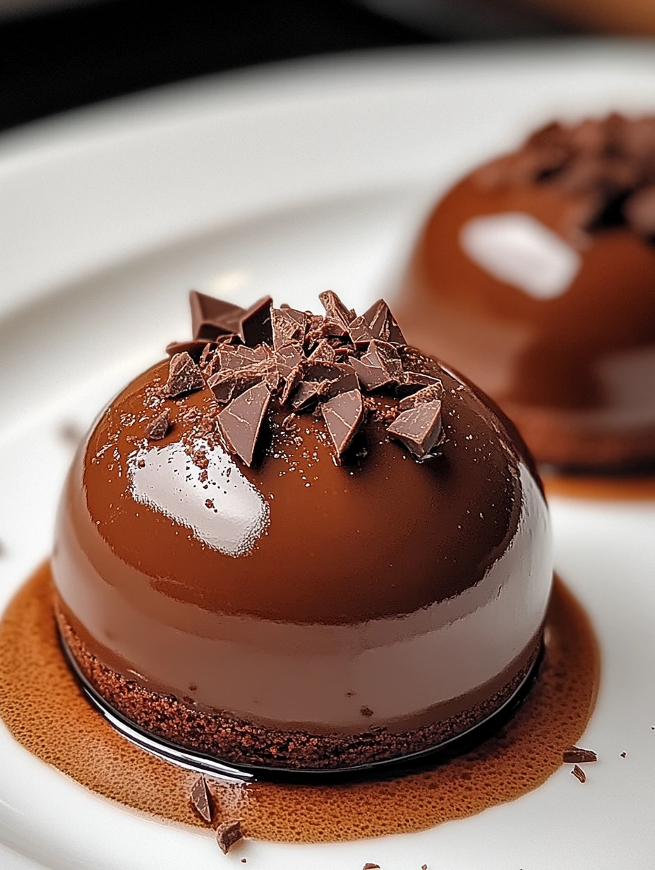 Chocolate mousse dome, enjoy