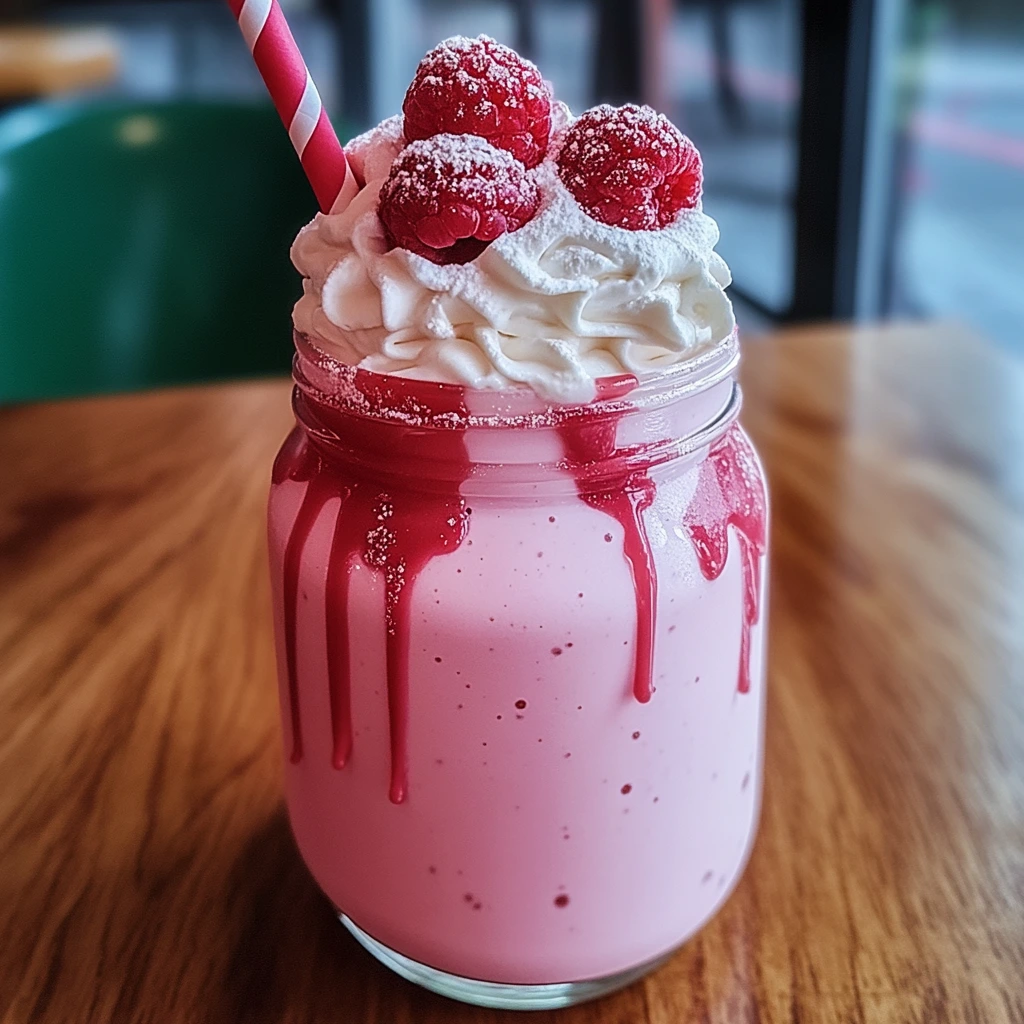 Fresh strawberry milkshake