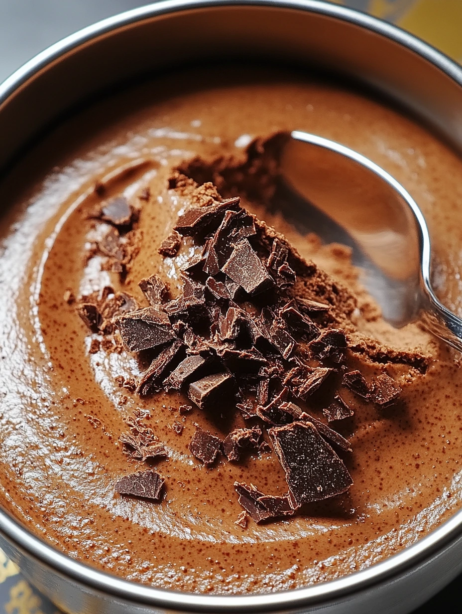 A spoonful of Chocolate Mousse