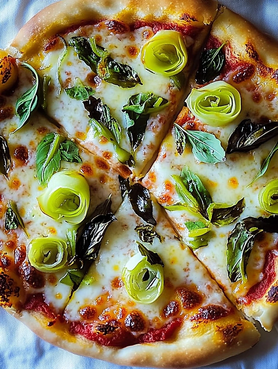 Finished Leek Florentine Pizza