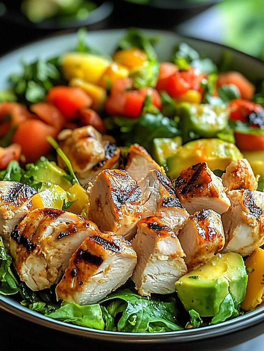 Hawaiian Chicken Salad with avocado