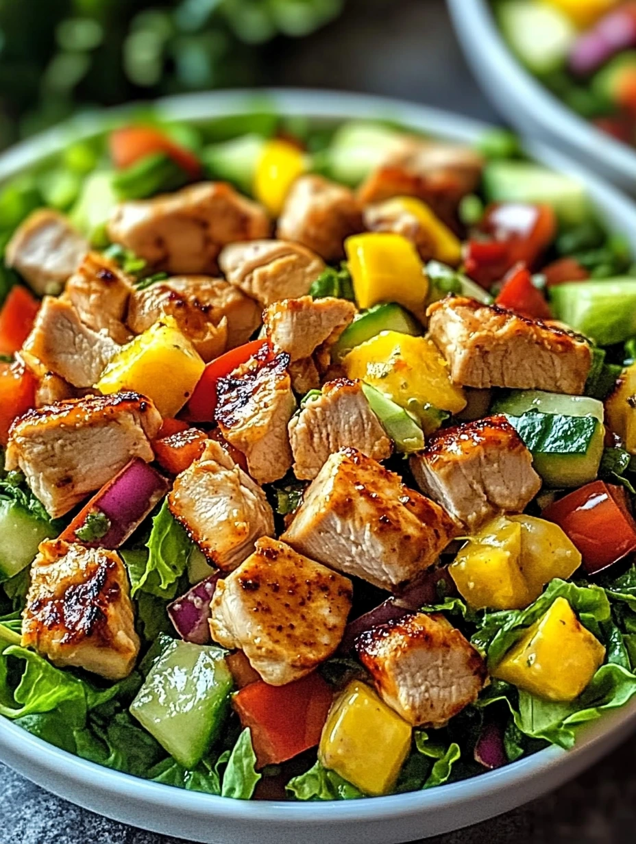 Hawaiian Chicken Salad with fruits