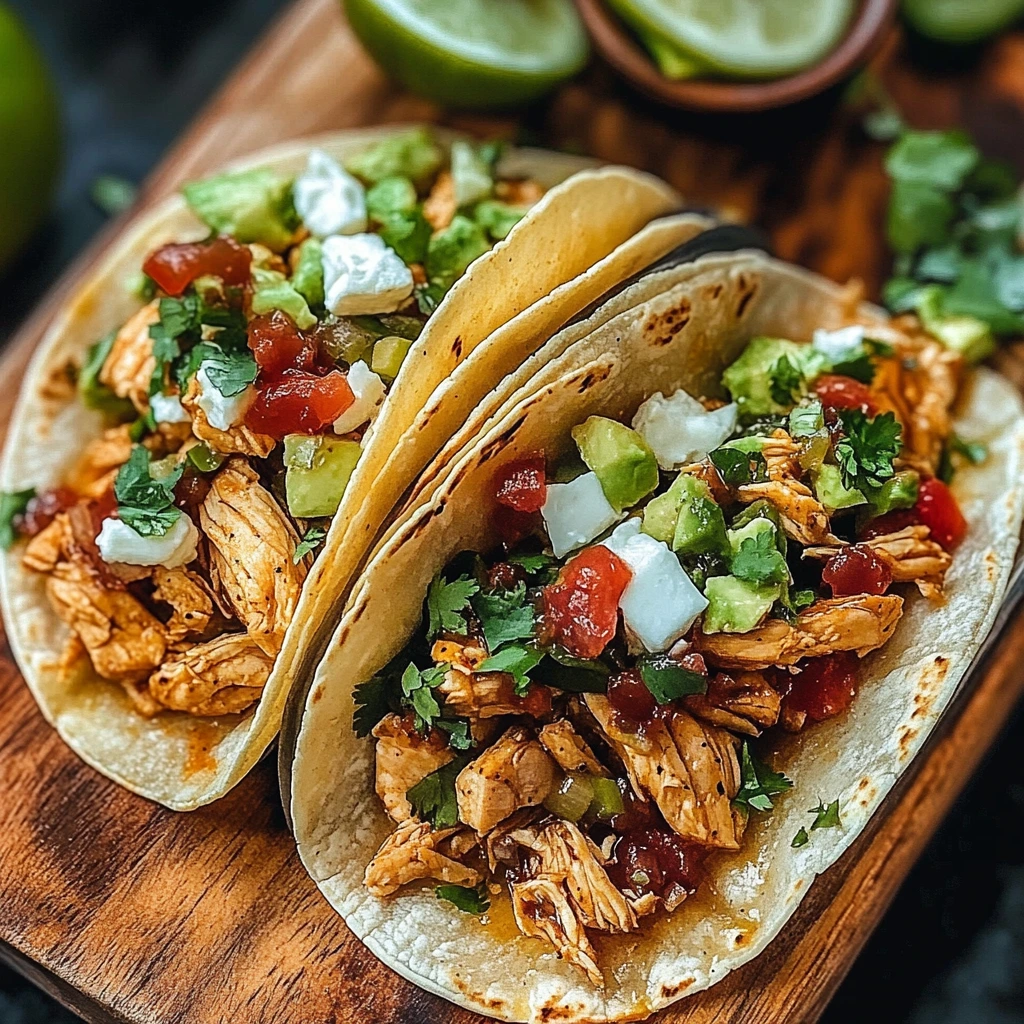 Slow Cooked Chicken Tacos