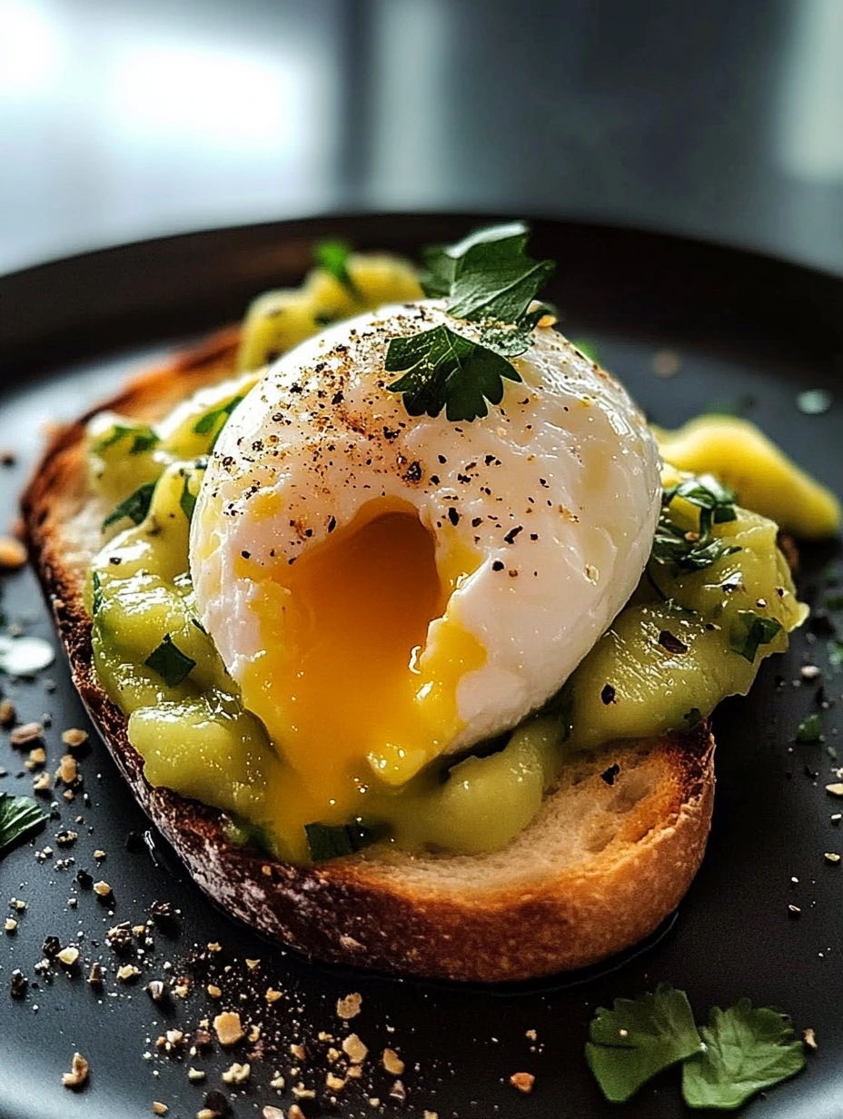Toast with poached egg