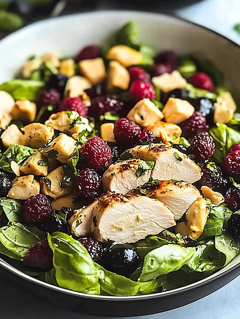 Blackberry Chicken Salad with Dressing