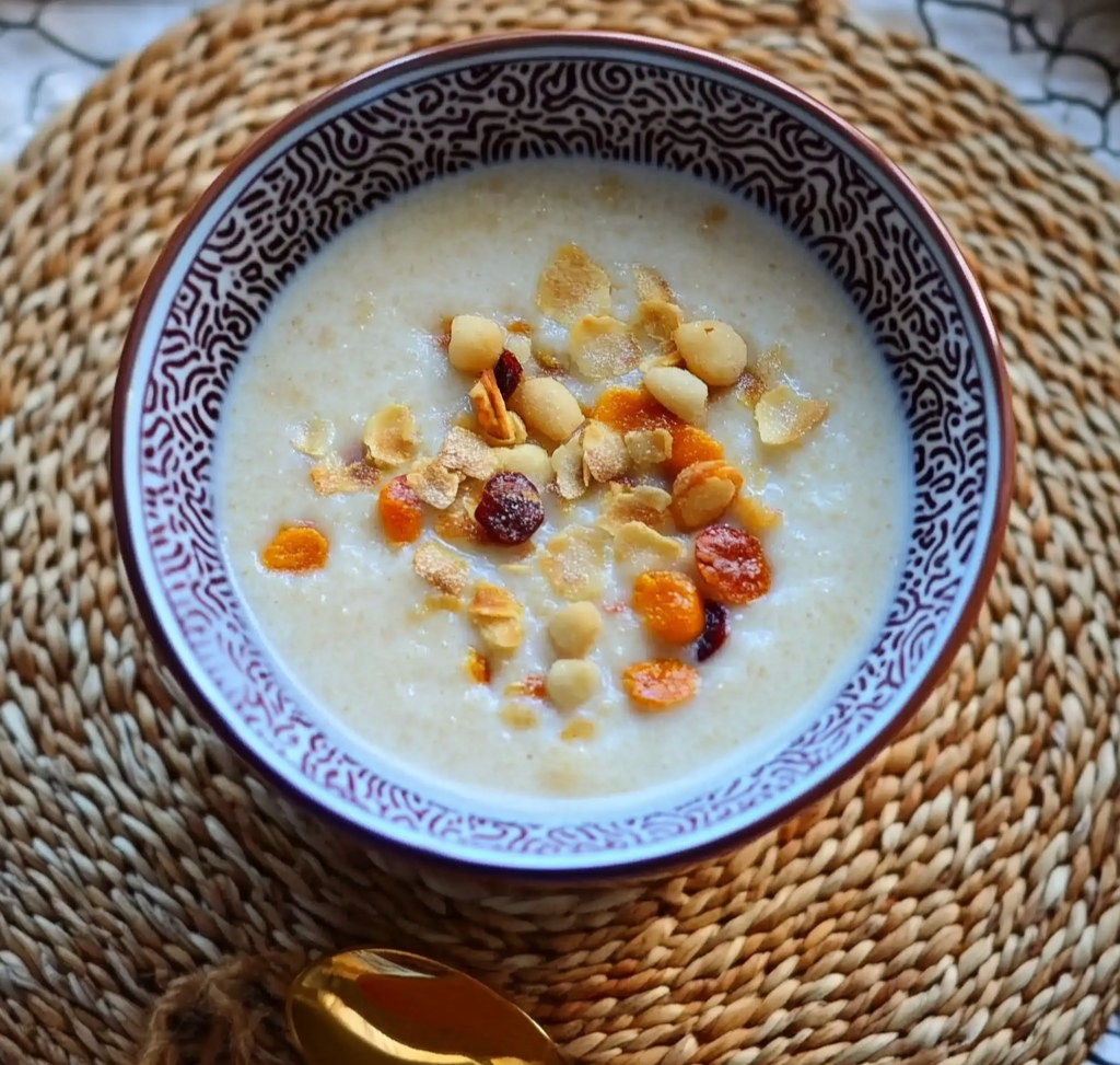 Barley creamy porridge