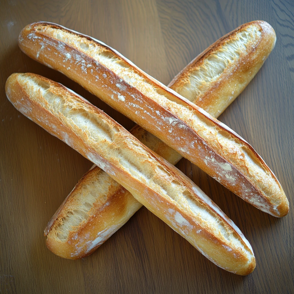 Homemade easy baguette
