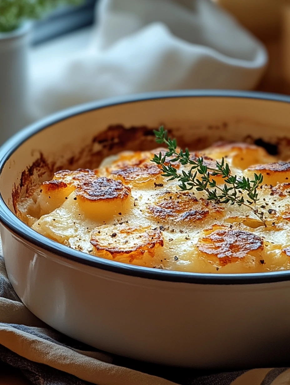 Potato Dauphinois dish