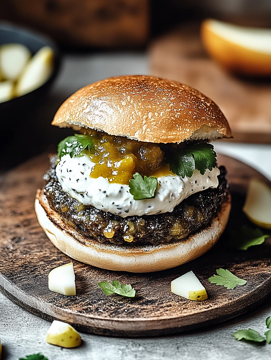 Pear Goat Cheese Burger