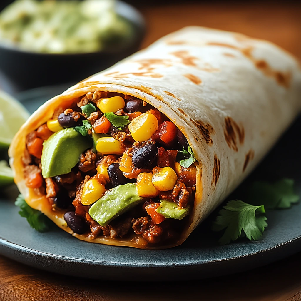 Delicious vegan burrito