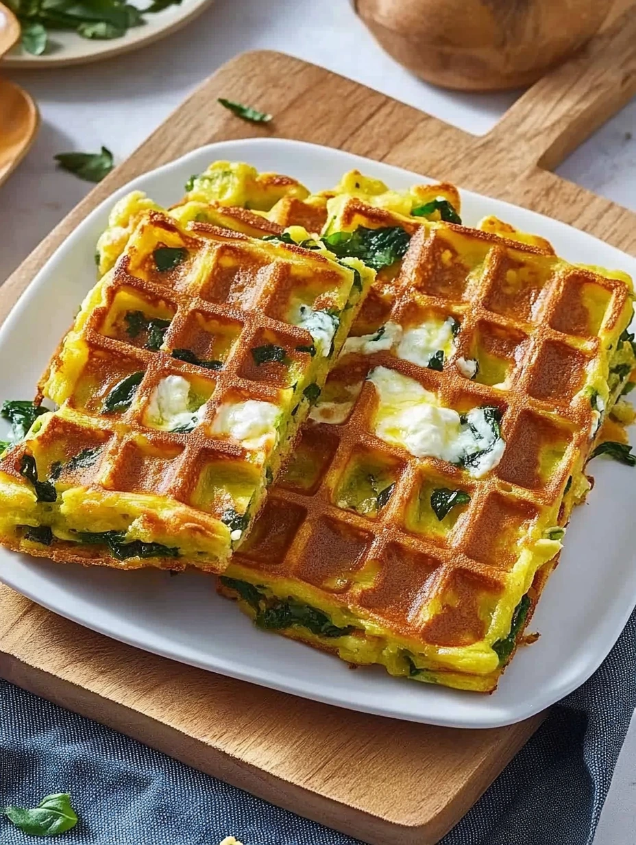 Veggie and Mozzarella Waffles