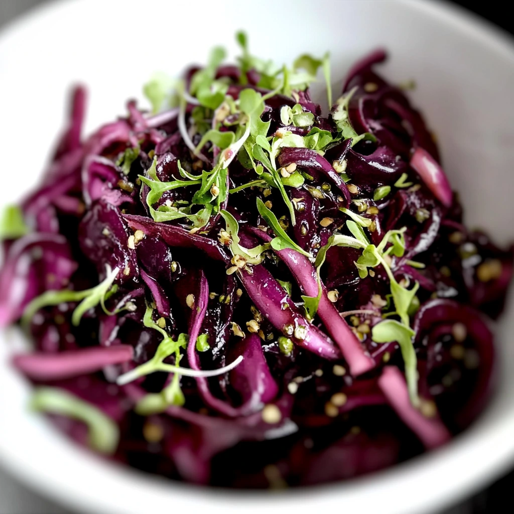 Asian twist red cabbage salad
