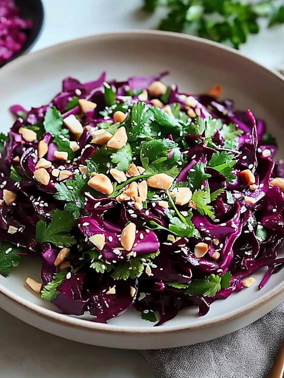 Asian-style red cabbage salad