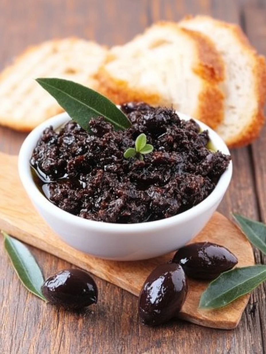 Quick black olive spread