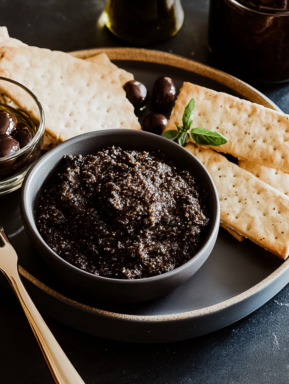 Easy black olive spread