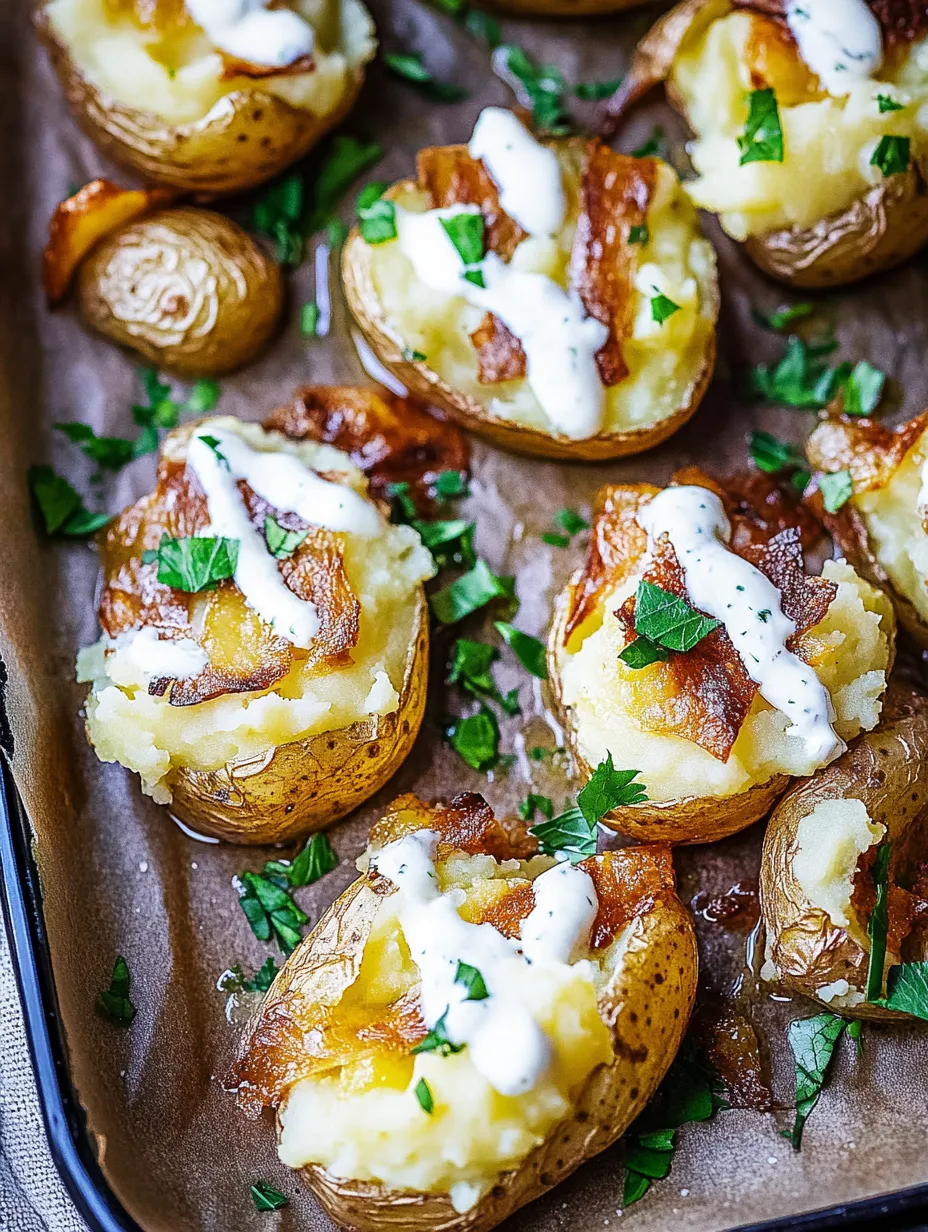 Golden smashed potatoes – Simple & Delicious