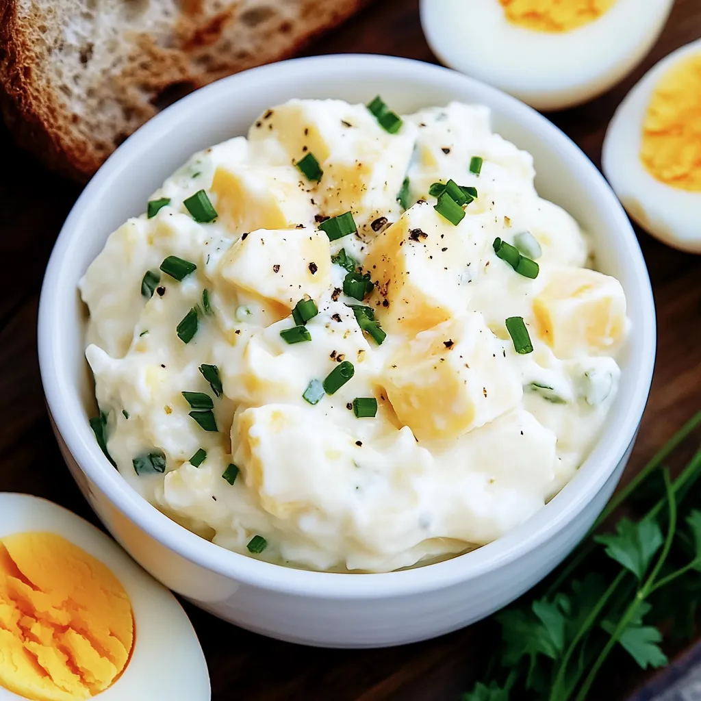 Quick creamy egg salad with chives: easy and crowd-pleasing