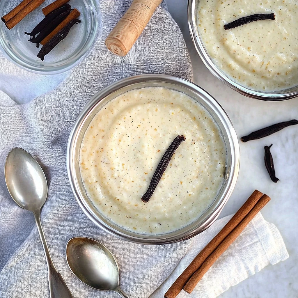 Creamy milk rice with vanilla, a cozy family treat